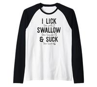 I Lick Swallow & Suck Cinco De Mayo Spring Break Tequila Raglan Baseball Tee