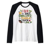 I Lick The Salt Swallow The Tequila Suck The Lime 5 De Mayo Raglan Baseball Tee