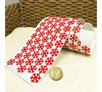 i.LifeUK 144 Snowflake Vinyl Christmas Sticker 20mm Colour Self Adhesive Peel&Stick -Cherry Red