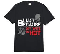 I Lift Because My Wife is Hot Fitness Workout Gym Gift Comfort Colors Adult Heavyweight T-Shirt