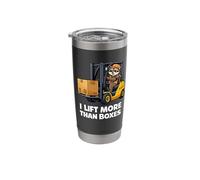 I Lift More Than Boxes Forklift Operator Humor Stainless Steel Insulated Tumbler