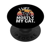 I Lift Mostly My Cat Funny Workout Cat Lover PopSockets Adhesive PopGrip