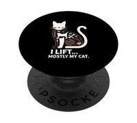 I Lift Mostly My Cat Funny Workout Cat Lover PopSockets Adhesive PopGrip