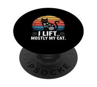 I Lift Mostly My Cat Funny Workout Cat Lover PopSockets Adhesive PopGrip