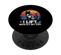 I Lift Mostly My Cat Funny Workout Cat Lover PopSockets Adhesive PopGrip
