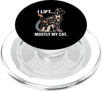 I Lift Mostly My Cat Funny Workout Cat Lover PopSockets PopGrip for MagSafe