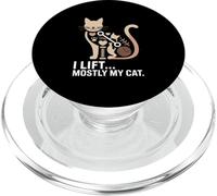 I Lift Mostly My Cat Funny Workout Cat Lover PopSockets PopGrip for MagSafe