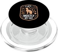 I Lift Mostly My Cat Funny Workout Cat Lover PopSockets PopGrip for MagSafe