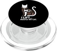 I Lift Mostly My Cat Funny Workout Cat Lover PopSockets PopGrip for MagSafe