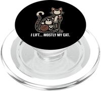 I Lift Mostly My Cat Funny Workout Cat Lover PopSockets PopGrip for MagSafe