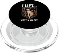 I Lift Mostly My Cat Funny Workout Cat Lover PopSockets PopGrip for MagSafe