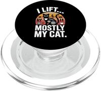 I Lift Mostly My Cat Funny Workout Cat Lover PopSockets PopGrip for MagSafe