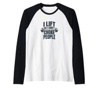 I Lift So I Stay Calm - Funny Workout Raglan Baseball Tee