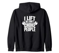 I Lift So I Stay Calm - Funny Workout Zip Hoodie