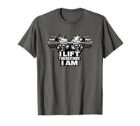 I Lift Therefore I Am Funny Weightlifting Philosophy T-Shirt