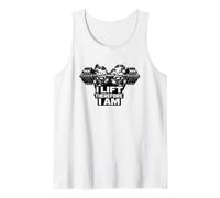 I Lift Therefore I Am Funny Weightlifting Philosophy Tank Top