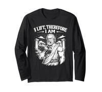 I Lift Therefore I Am Socrates Gym Philosophy Stoicism Long Sleeve T-Shirt