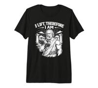 I Lift Therefore I Am Socrates Gym Philosophy Stoicism Premium T-Shirt