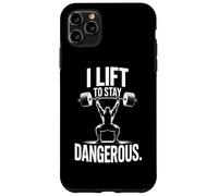 I LIFT TO STAY DANGEROUS Gym Barbell Power Case for iPhone 11 Pro Max