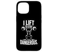 I LIFT TO STAY DANGEROUS Gym Barbell Power Case for iPhone 15
