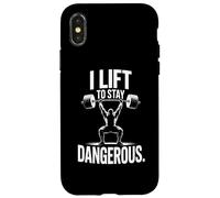 I LIFT TO STAY DANGEROUS Gym Barbell Power Case for iPhone X/XS