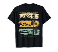 I Lift Up My Eyes to The Mountains Psalm 121 Christian T-Shirt