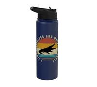 I Like Alligators and Maybe 3 People Funny Alligator Stainless Steel Insulated Water Bottle