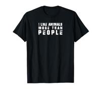 I Like Animals More than People T Shirt, Funny Vegan TShirt T-Shirt
