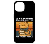 I Like Bearded Dragons And Coffee And Maybe 3 People Vintage Case for iPhone 15