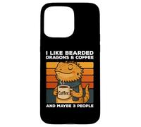 I Like Bearded Dragons And Coffee And Maybe 3 People Vintage Case for iPhone 15 Pro Max