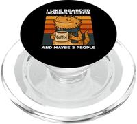 I Like Bearded Dragons And Coffee And Maybe 3 People Vintage PopSockets PopGrip for MagSafe