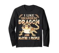 I Like Bearded Dragons and Maybe 3 People lizard Lover Long Sleeve T-Shirt