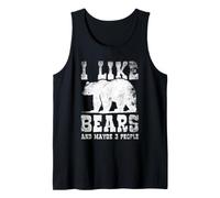 I Like Bears and Maby 3 People Lover Forest Wildlife Nature Tank Top