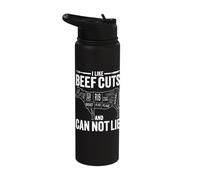 I Like Beef Cuts and I can not Lie Funny Barbeque Stainless Steel Insulated Water Bottle