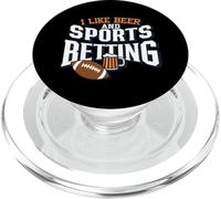 I Like Beer and Sports Betting Gambling Drinking Football PopSockets PopGrip for MagSafe