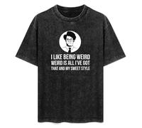 I Like Being Weird for Moss for It Crowd for Richard Ayoade Black Mens T-Shirt Printed Tee Unisex Shirts M