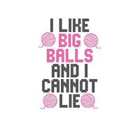 i like big balls Knitting notebook |: sketchbook with 120 pages squared, Graph Paper Composition Notebook: Grid Paper, Quad Ruled, 120 pages Softcover (6x9 inch)