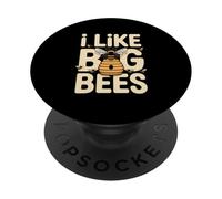 I Like Big Bees Funny Beekeeper Bee PopSockets Adhesive PopGrip