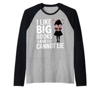 I Like Big Books and I Cannot Lie Library Reading Librarian Raglan Baseball Tee