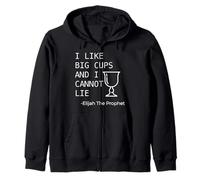 I Like Big Cups Elijah the Prophet Passover Seder Matzah Zip Hoodie