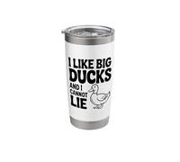 I Like Big Ducks and I Cannot Lie Funny Duck Lover Stainless Steel Insulated Tumbler