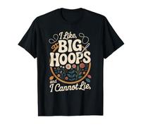 I Like Big Hoops and I Cannot Lie Needlepoint Stitching Value Graphic T-Shirt