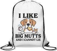 I Like Big Mutts And I Cannot Lie Gym Sack Casual Drawstring Bag White