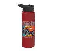 I Like Big Trucks and i Cannot Lie Monster Truck Stainless Steel Insulated Water Bottle
