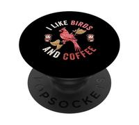 I Like Birds And Coffee Ornithology Bird Photography PopSockets Adhesive PopGrip