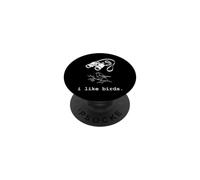 i like birds. Minimalist Binoculars and Robin Branch Sketch PopSockets Adhesive PopGrip