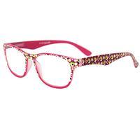 I Like Birds Reading Glasses Womens Blue Tit Bird 1.00 Quality Designer Reading Glasses, Wayfarer design Sprung Hinges, Matt Fuchsia, RGILBYABLUTITFUCH1.0
