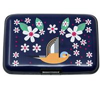 I like birds RFID blocking card wallets Aluminium Card Wallet Chaffinch Bloom Blue Credit Card Holder Card Safe Business Card holder Womens , Blue Chaffinch