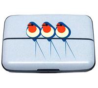 I like birds RFID blocking card wallets Aluminium Card Wallet Swallow line Credit Card Holder Card Safe Business Card holder Womens Mens