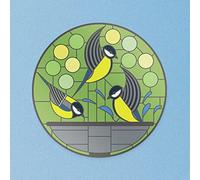 I Like Birds Static Cling Window Stickers for Glass - Great Tits Suncatcher Small Stained Glass Window Stickers